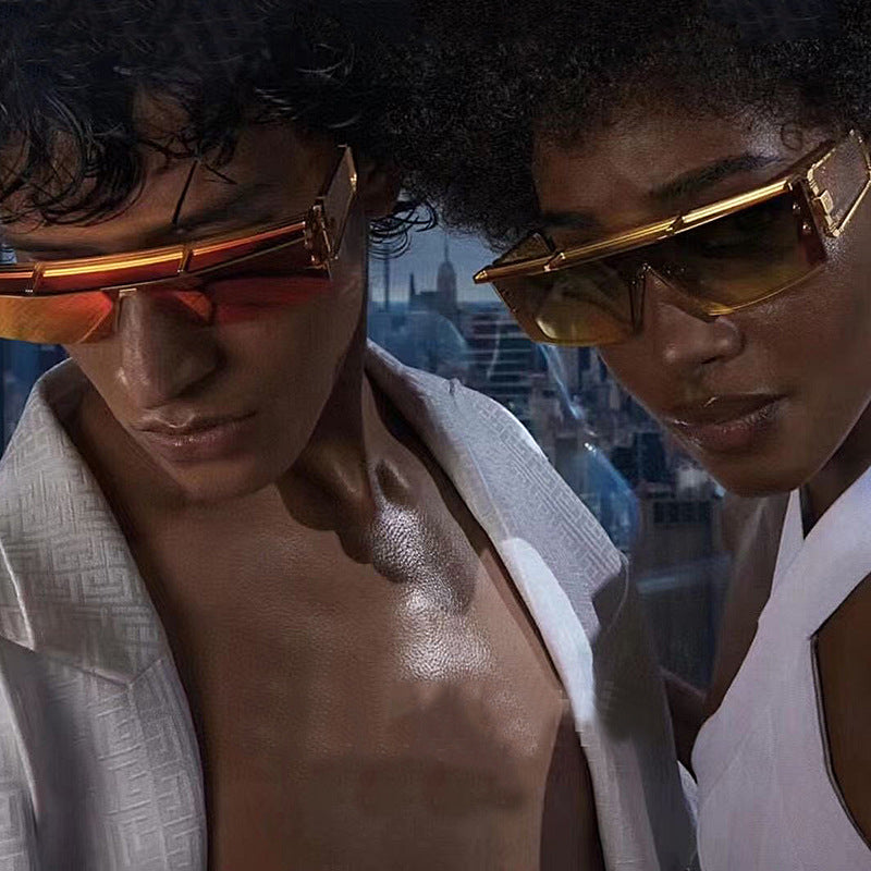 European and American Cyber Steampunk Square Frame Sunglasses for Men Trendy Y2K Wholesale Sunglasses and Eyeglasses sunglasses