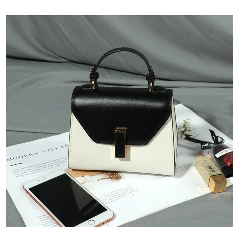 2024New Kelly Bag Yao Chen Same Style Single Shoulder Crossbody Handbag Small Square Bag European and American Fashion Casual Women's Bag