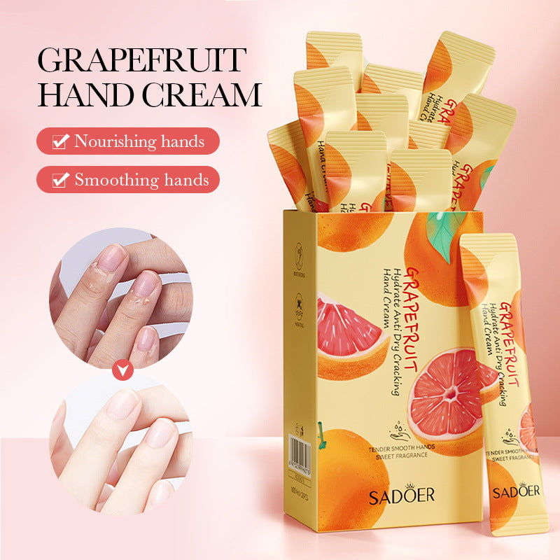 Pure English Hand Cream Box SADOER Avocado Peach Grapefruit Hydrating Hand Cream  Wholesale