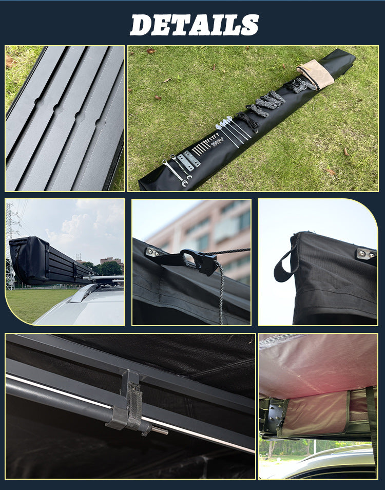 New360Full Lamp Boneless Fan-Shaped Car Side Tent Camping Large Space Outdoor Waterproof Camping Car Tent