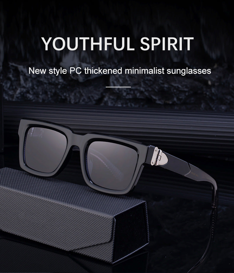 2025 New European and American Style Square Frame Sunglasses for Men High-end Feel 0k Rich Man Sunglasses Men Trendy sunglasses