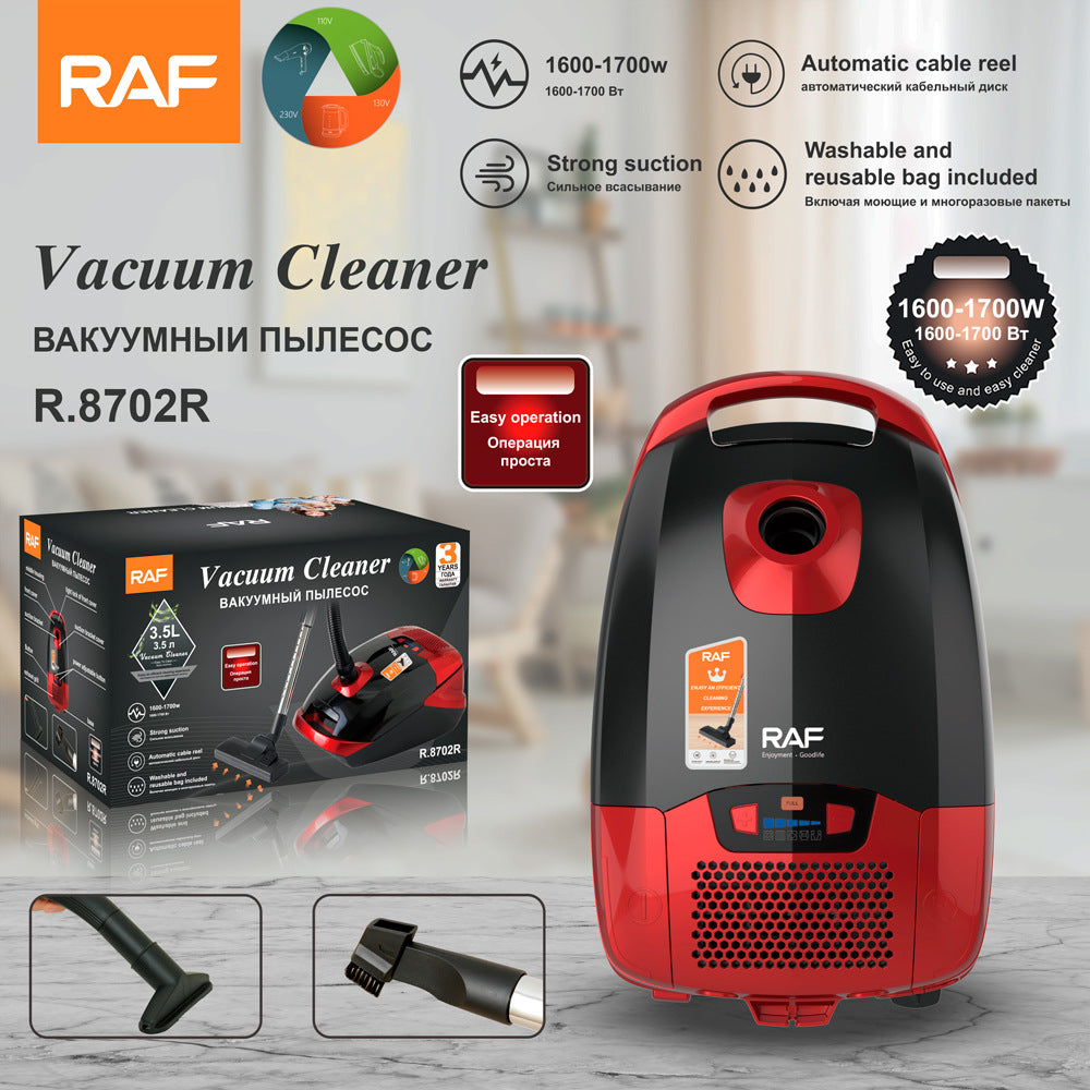 RAF EU Standard Intelligent Display Powerful Household Vacuum Cleaner Horizontal Portable Vacuum Cleaner R.8702 3.5L