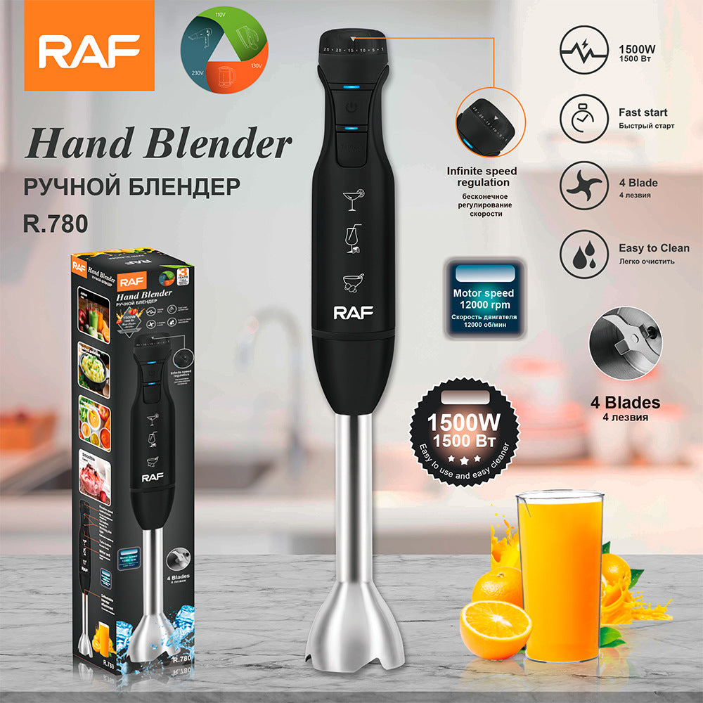 RAF EU Standard Portable Household Food Blender Handheld Electric Stainless Steel Cooking Stick Mixer780