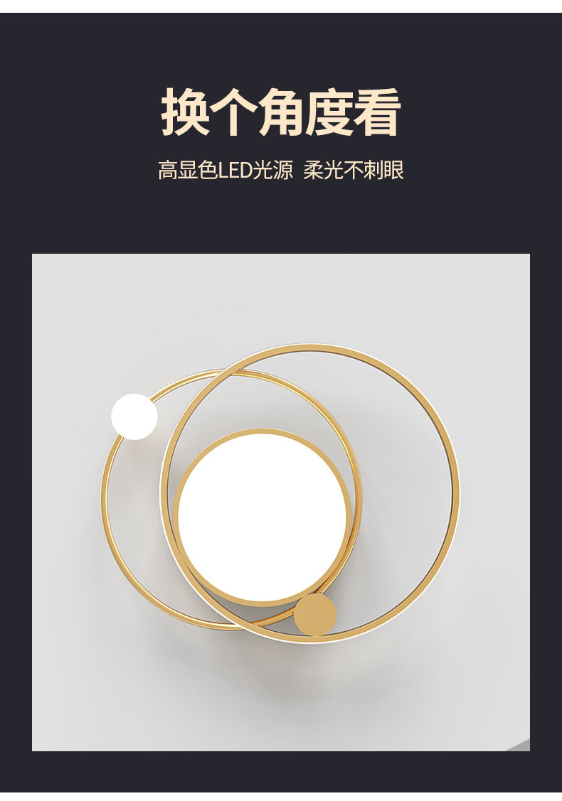 Nordic Bedroom Light Modern Minimalist led Ceiling Lamp Cozy Romantic Creative Living Room Study Room Light Fixture Round Shape