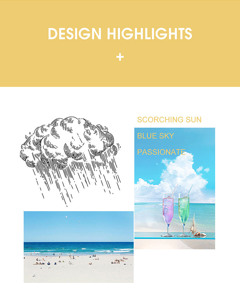 New Sunglasses for Women with Pendant Cloud Design, Trendy Personality Party Funny Ocean Film Prom Sunglasses