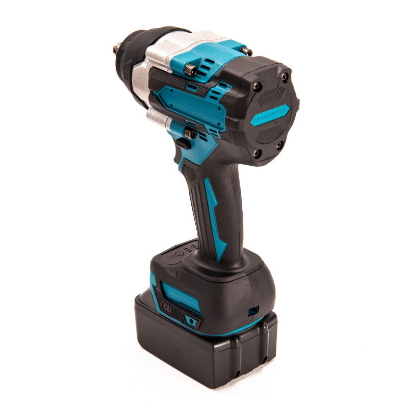 Cross-Border Foreign Trade Cordless Lithium Battery Wrench Brushless Strong Torque Screwdriver Auto Repair Air Gun Mechanic Repair Electric Wrench