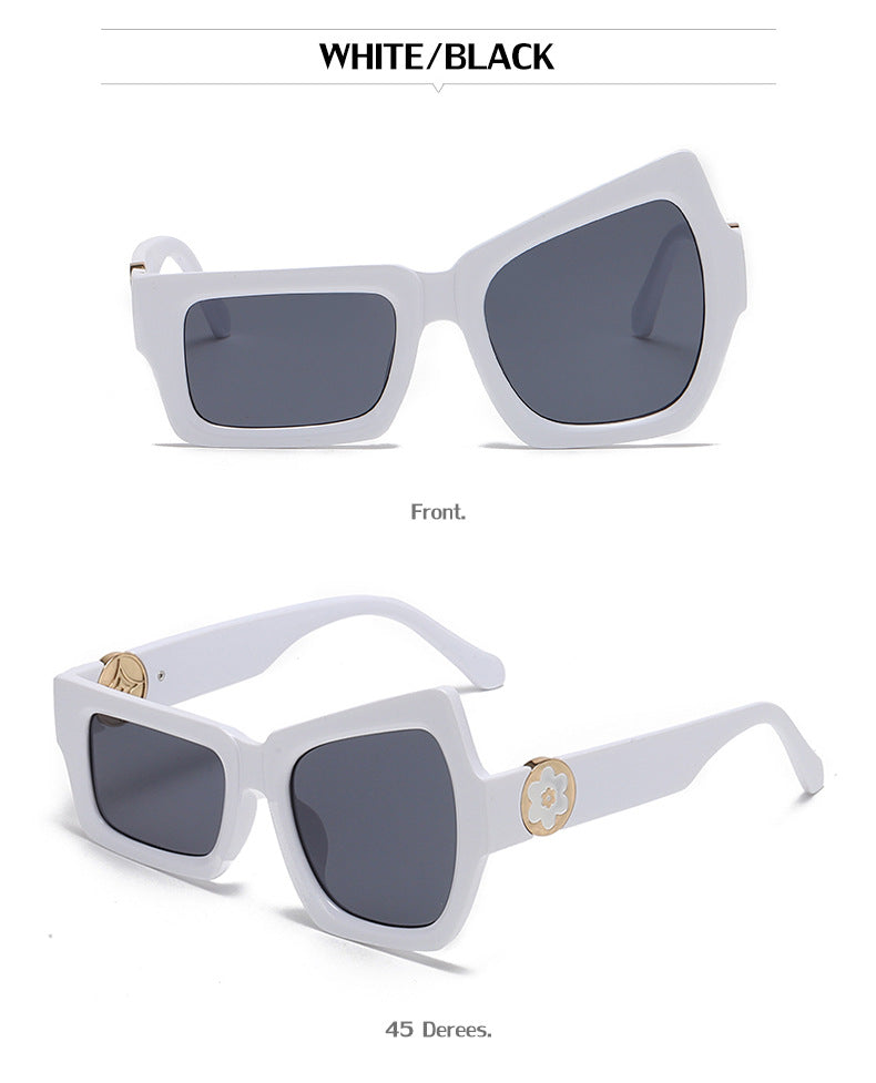 European and American Steampunk Sunglasses Unique Irregular Outdoor Sun Protection Sunglasses for Men High-end Glasses Wholesale