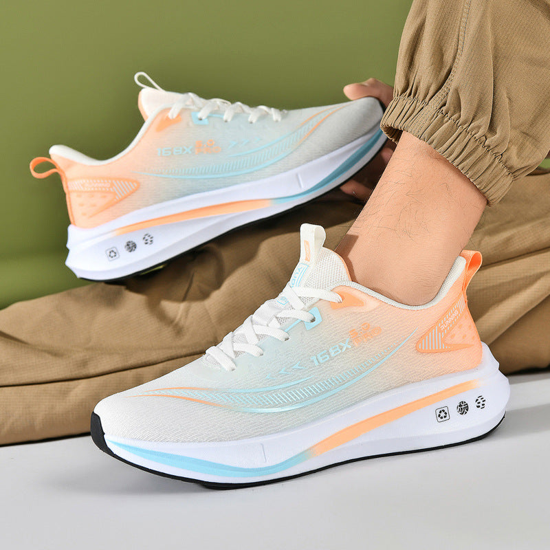 Carbon Plate Running Shoes Four Seasons Youth New Lightweight Breathable Shock Absorption Racing Running Shoes Casual Non-Slip Sports Shoes