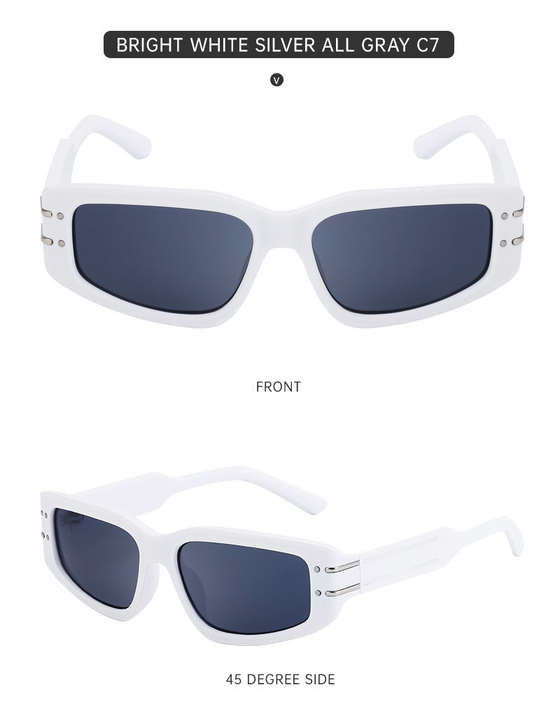 Fashion Square Frame Sunglasses for Women, Sun Protection, High-End European and American Style Small Frame Glasses Wholesale sunglasses Sunglasses