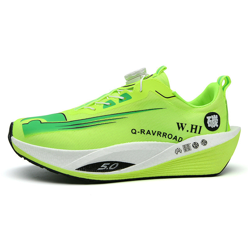 2025Autumn Winter New Style Real Explosive Carbon Plate Soft Sole Wear-Resistant Sports Shoes Parent-Child Rotating Buckle Comfortable Shock Absorption Rebound Running