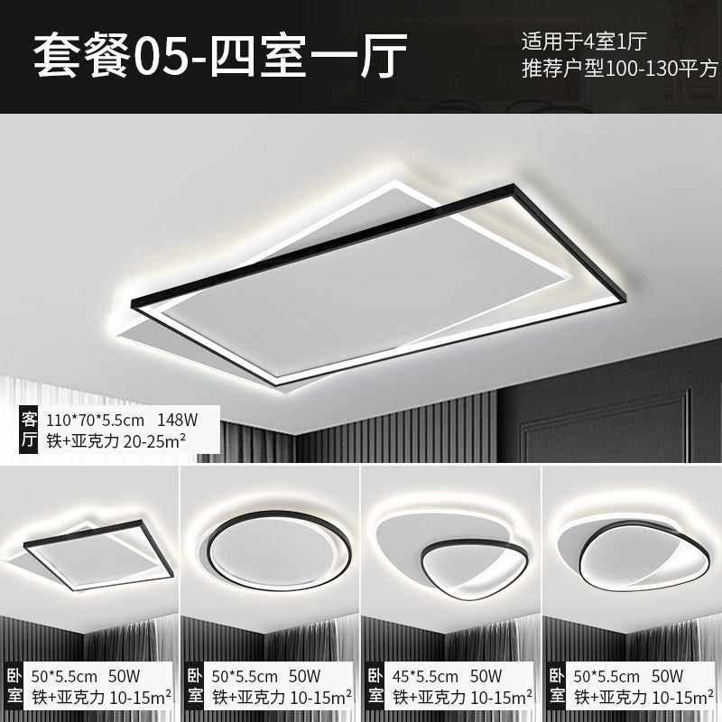 Lamp in the living room led Ceiling Light Modern Simple Elegant Main Light Three Rooms Two Halls Package Combination Lighting Zhongshan Lighting