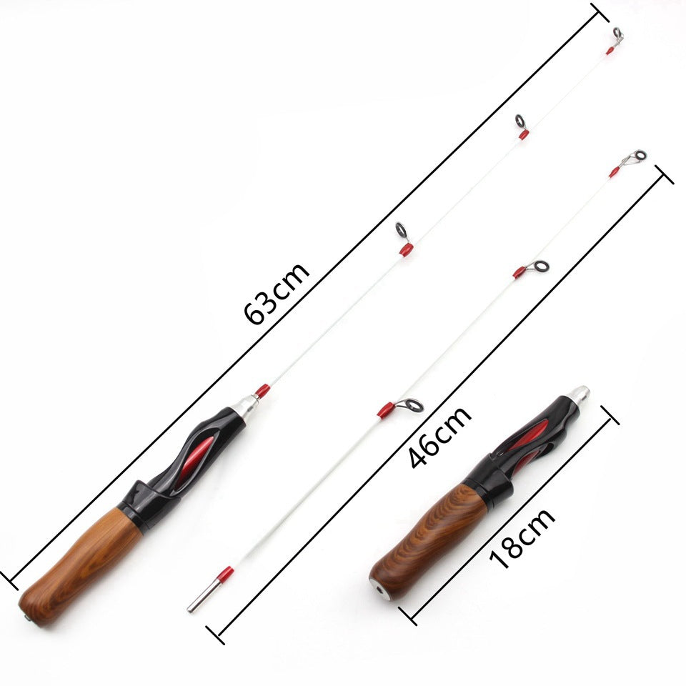 One Piece Ice Fishing Rod Winter Fishing Rod Shrimp Rod Raft Rod Boat Rod Fishing Rod Spinning Reel Fishing Gear Set