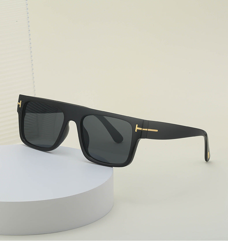 European and American retro women's sunglasses T Square Frame Sunglasses for Women Trendy Glasses Wholesale sunglasses