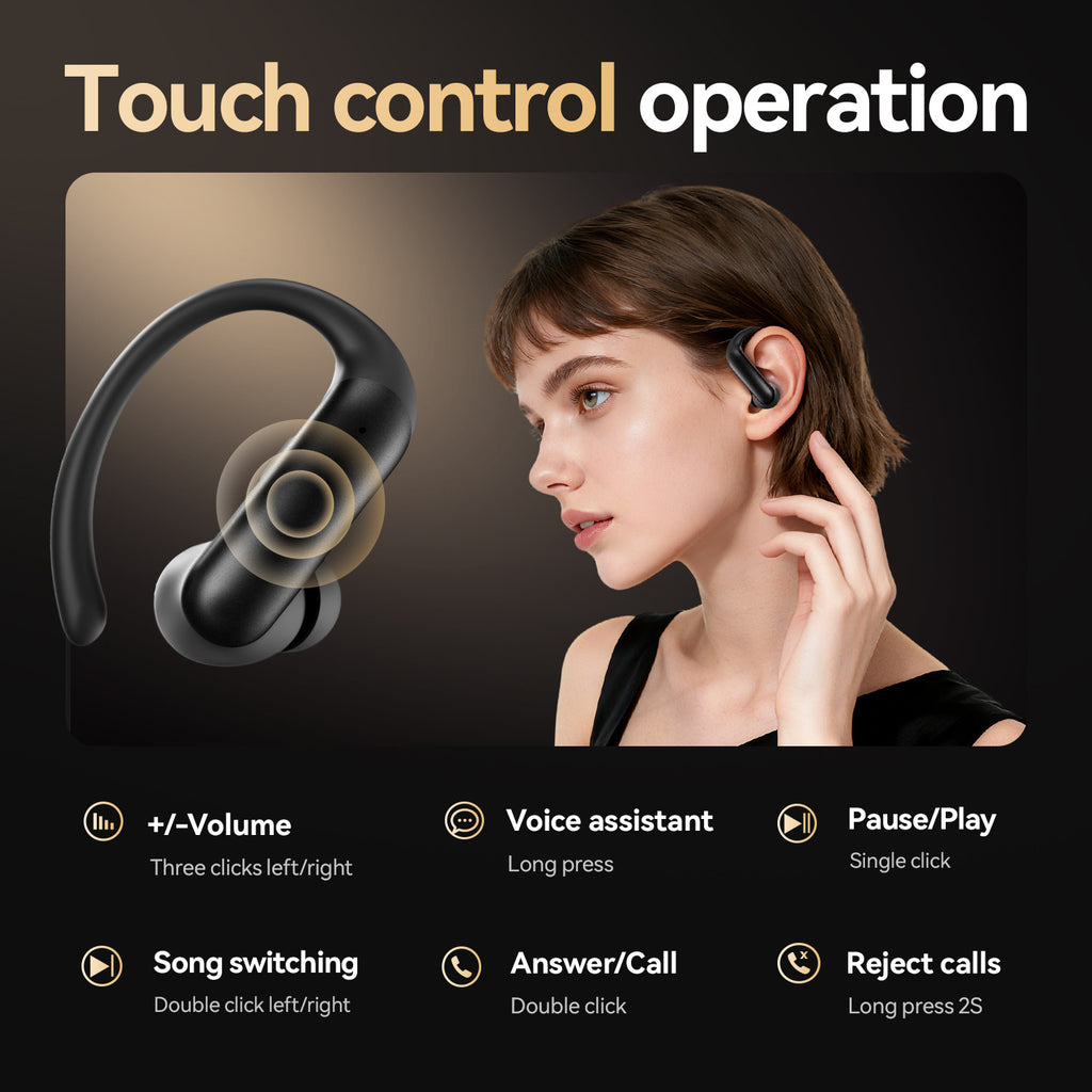 New M145Long Battery Life Ear-Hook and In-Ear Headphones Private Model Low Latency Wireless Bluetooth Earphones