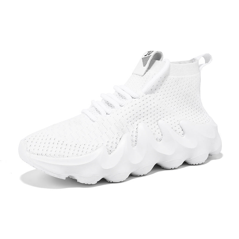 New Large Size Men's Shoes Sports Casual Shoes Men's Korean Style Trendy Shoes Lightweight Breathable Sock Shoes Men's Volcano Shoes