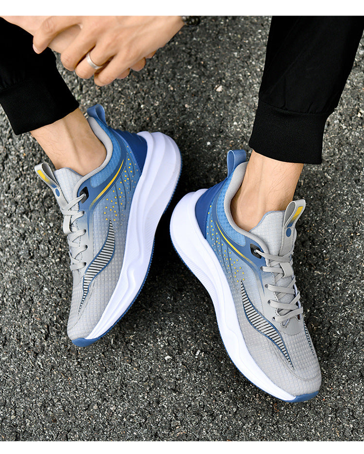 Spring and summer new style comfortable breathable running shoes racing soft sole shock-absorbing youth boys' wear-resistant non-slip sports shoes