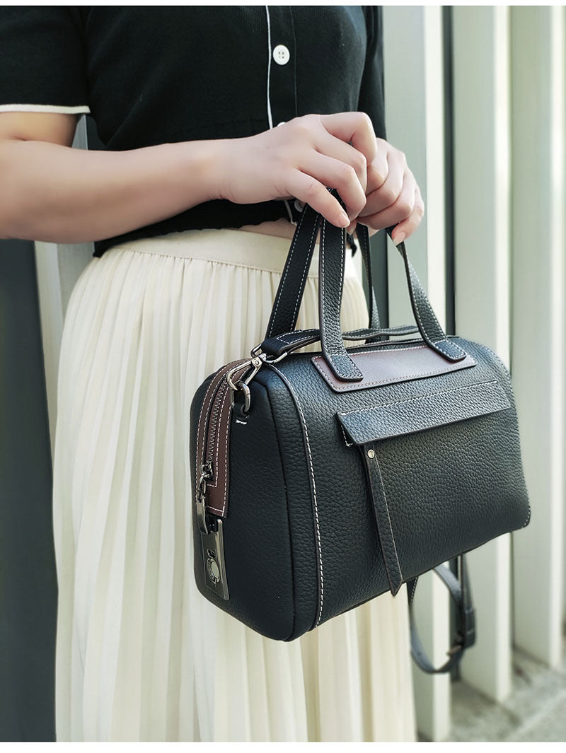 Boston Crossbody Pillow Bag Privacy Protection Fingerprint Unlock Genuine Leather Handbag Commuter Women's Bag Crossbody Bag