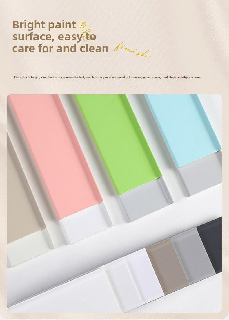 Cream-style stone-plastic baseboard, popular online pvc Snap-in high-polymer skirting board, ultra-narrow flat tile baseboard