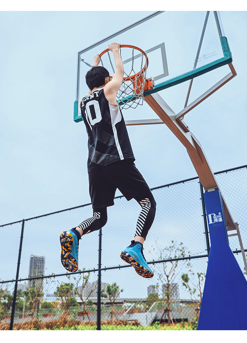 2025New Youth Support Shock Absorption Wear-Resistant Non-Slip Sports Shoes Men's fashion Soft and plaid Basketball Shoes