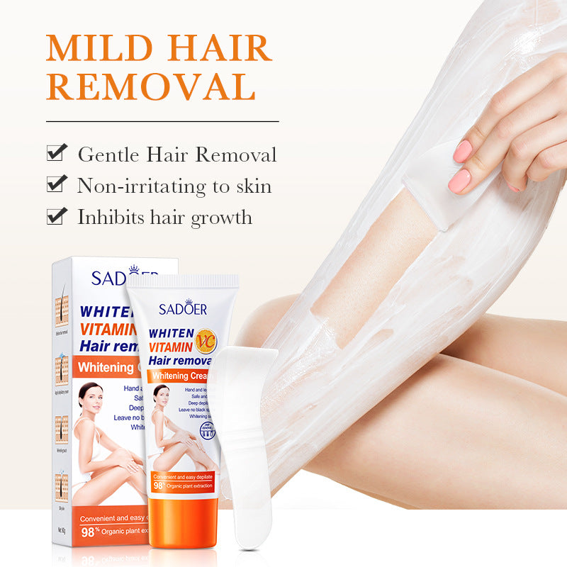 Full English VC Depilatory cream60g SADOER Vitamin C Hair Removal Without Irritation  Wholesale