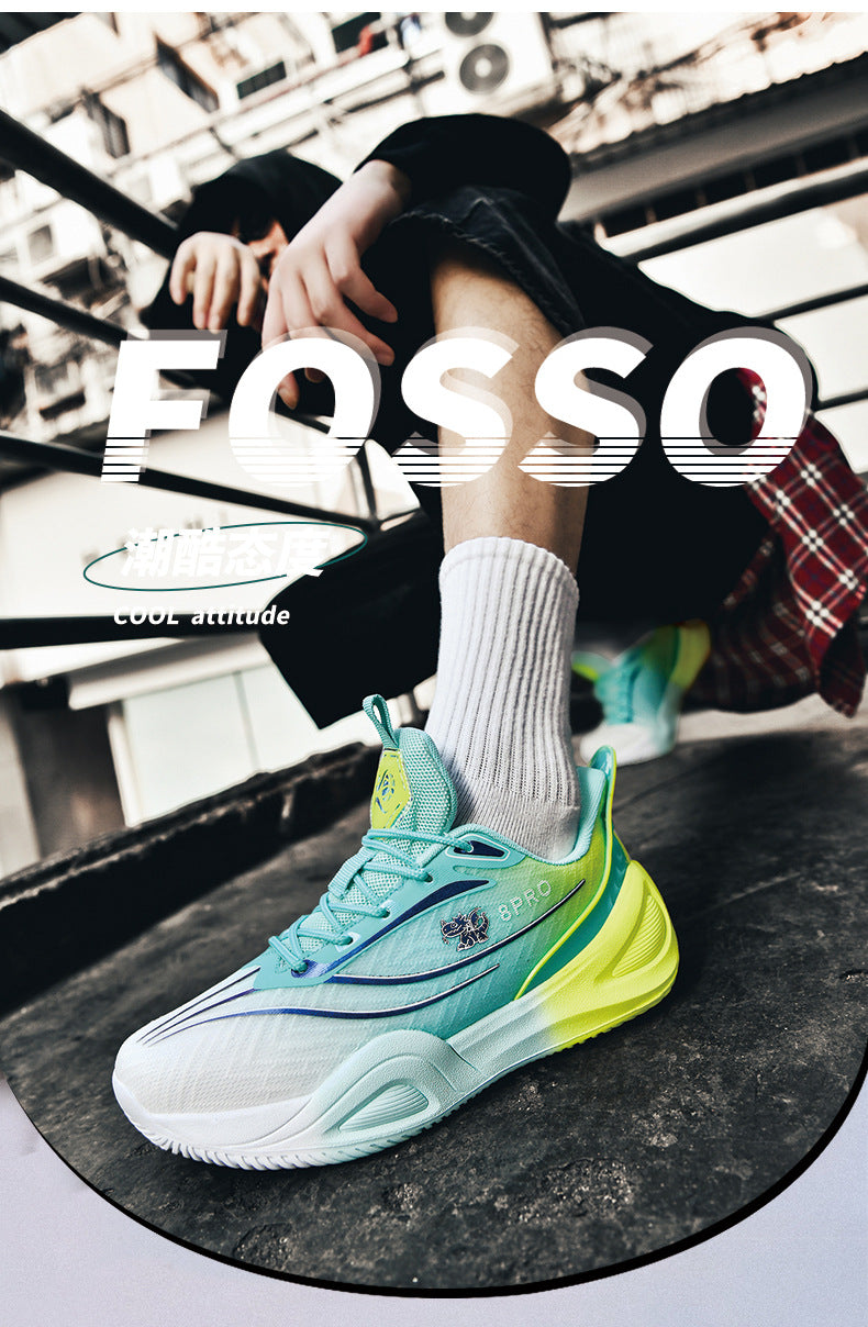 Hot-Selling Youth Mandarin Duck Breathable Basketball Shoes Outdoor Practical Wear-Resistant Non-Slip Couple Style Training Sports Shoes