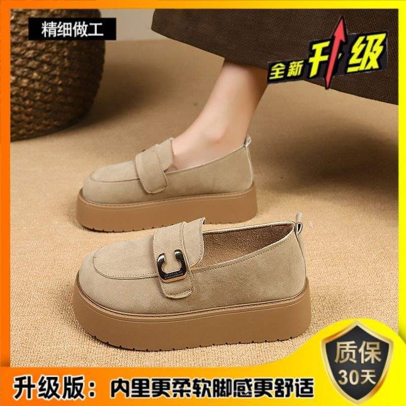 Women's Thick-Soled Birkenstock Shoes2025New Spring Retro Slip-On Lazy Casual Loafers Warm Birkenstock Single Shoes