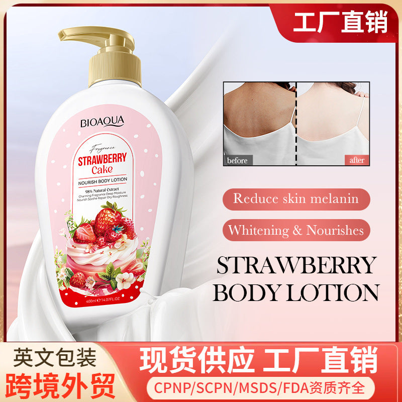 BIOAOUA Strawberry Cake Nourishing Body Lotion Moisturizing Body Lotion  Wholesale