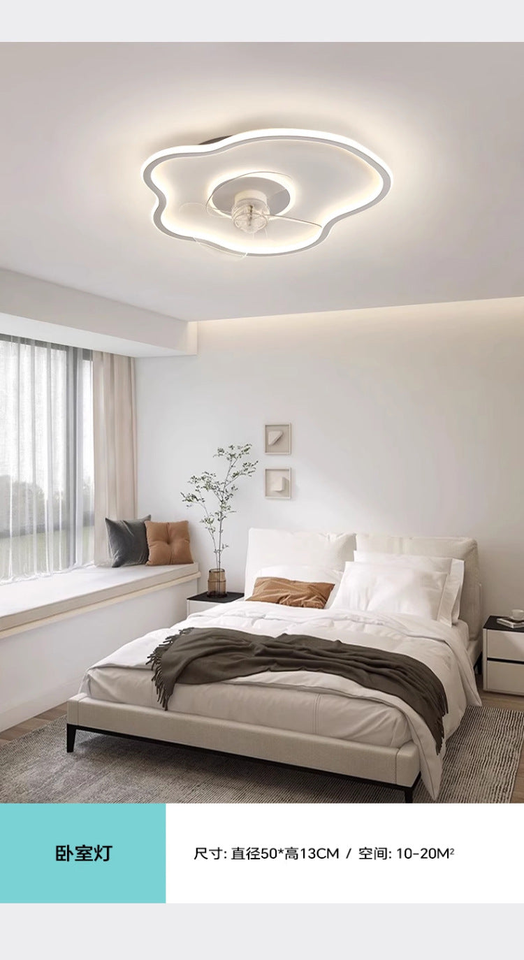 Bedroom Dining Room Invisible Ceiling Fan Light Living Room with Fan Integrated Light Tmall Smart Ultra-thin Ceiling Fan Light Simple