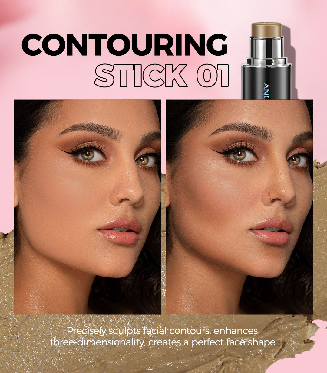 Hot-Selling Contour Stick Contour Shadow Matte Long-Lasting Facial Three-Dimensional Contour Pen Wholesale