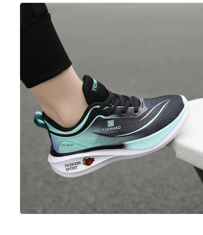 Children's Running Shoes Spring Summer Boys and Girls Shoes Flyknit Lightweight Breathable Elementary School Students Racing Sports Shoes for Young Children