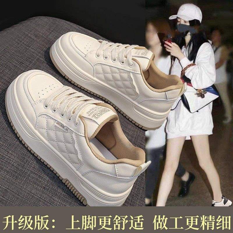 Platform White Shoes Women2025New Autumn Winter Fashion Casual Lightweight Versatile Platform Sneakers Dad Shoes