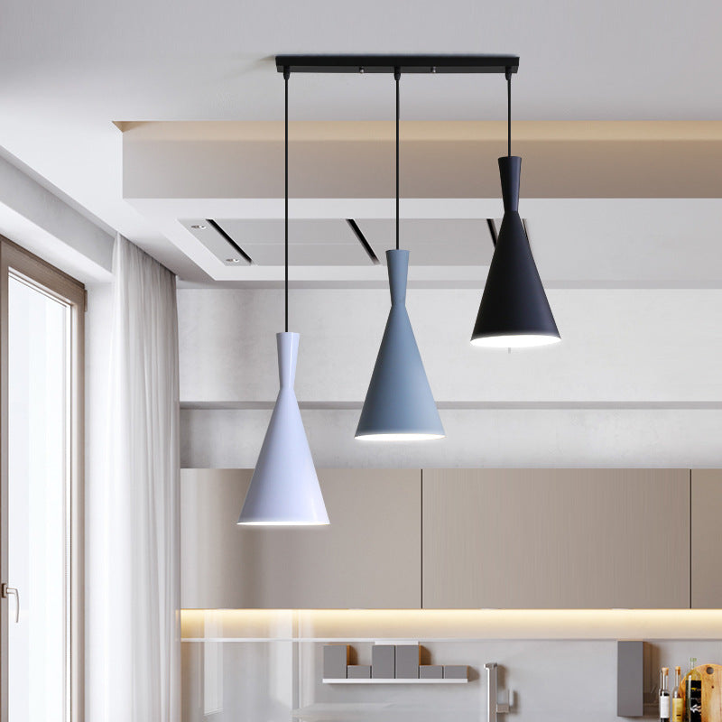 Nordic Restaurant Pendant Light Three-Head Bar Dining Room Table Lamp Creative Personality Bedroom Lamp Modern Minimalist Lighting Fixture