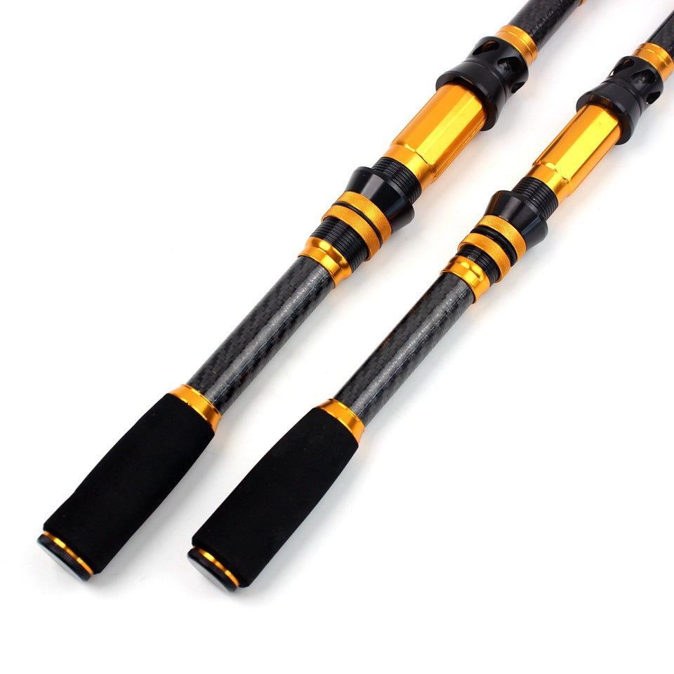 Manufacturer Wholesale New Short Section Sea Rod Carbon Fiber Telescopic Universal Fishing Rod Portable Lure Rod European and American Fishing Gear