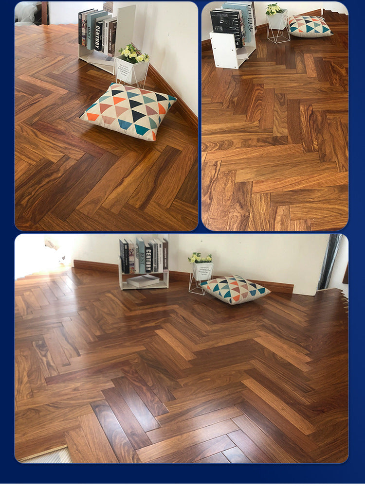 Herringbone Parquet Elm Rosewood Ebony Teak Rosewood Black Walnut Multi-layer Solid Wood Composite Flooring