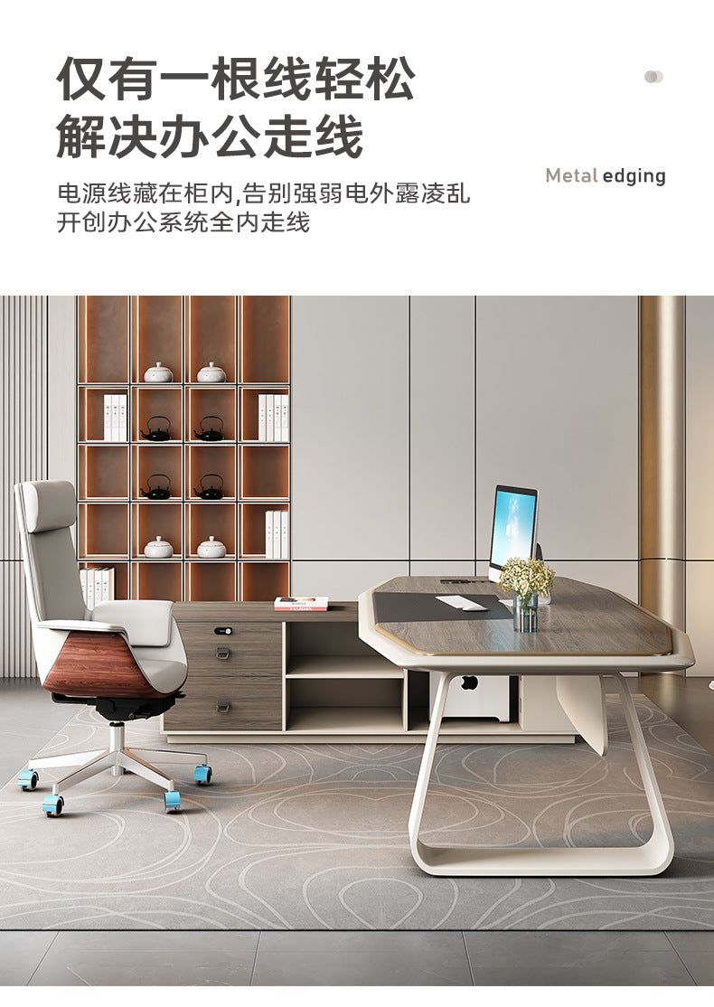 Office Desk Boss Desk Simple Modern Executive Desk Office Desk Office Chair Set Manager Desk President Desk