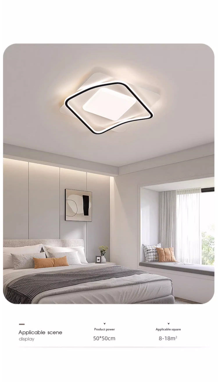 Full Spectrum Eye Protection Smart Lighting Living Room Lamp Ultra-Thin Ultra-Bright Whole House Modern Simple Ceiling Lamp Cream Style