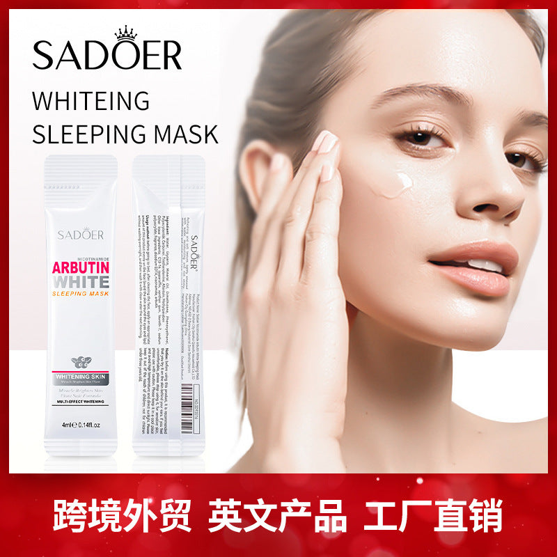 Arbutin Good Night Freeze Mask SADOER Niacinamide No-Rinse Sleeping Mask Strip Pack Cross-Border Wholesale