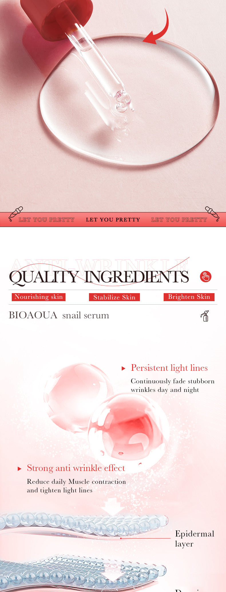 BIOAOUA Essence Series Hydrating and Nourishing Vitamins C Essence  Foreign Trade Factory Direct Sales