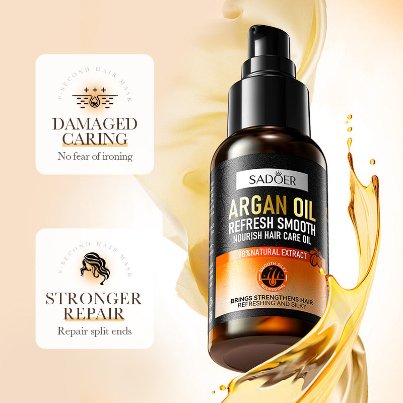 Argan Oil Hair Care Essential Oil60mlSADOER Refreshing Nourishing Smooth Hair Conditioner Cross-Border Wholesale