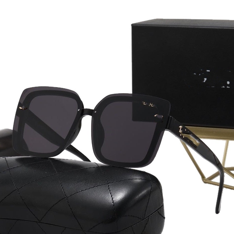 Chanel Style No Cut Edge Women's Sunglasses Trendy Fashion Hot Outdoor Sun Protection ins Wind Sunglasses