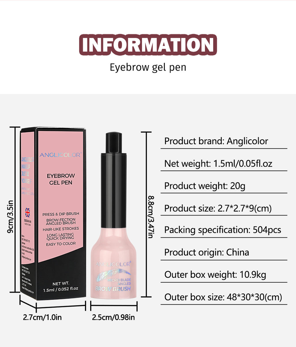 Hot-Selling Eyebrow Dye Cream Large Brush Head Eyebrow Hairline Multi-Use Smudge-Proof Makeup Press Wild Eyebrow Pencil