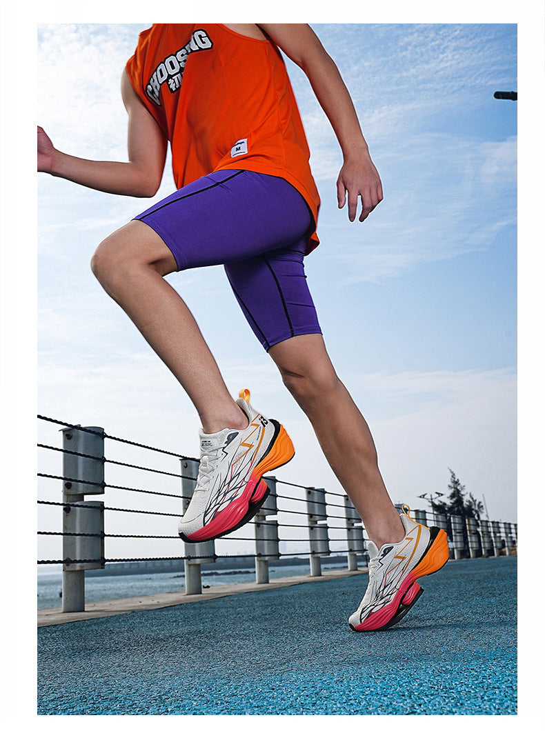 Foreign Trade Professional Marathon Training Sports Shoes Men's Trendy Shoes Couple's Casual Versatile Comfortable Cushioned Running Shoes