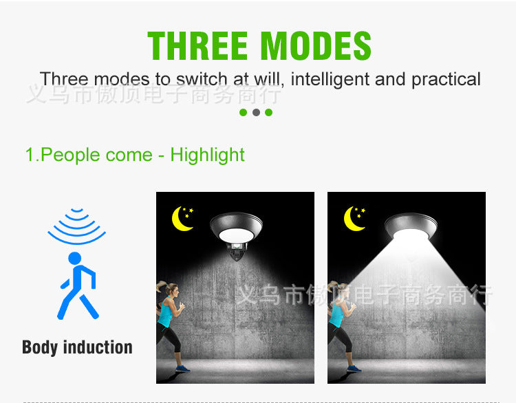 Outdoor Solar Lights LED Wall Light Human Body Sensing Street Light Waterproof Garden Villa Lighting Street Lamp