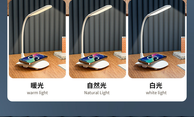 Creative desk lamp for students, eye protection, dormitory study led Reading lamp rechargeable and plug-in dual-use night light wholesale factory
