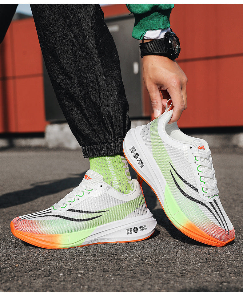 2025Spring and Summer New Style Flying Electric4C Professional Racing Shock Absorption Casual Non-slip Sports Shoes Ultra-light High Elasticity Men and Women Running Shoes