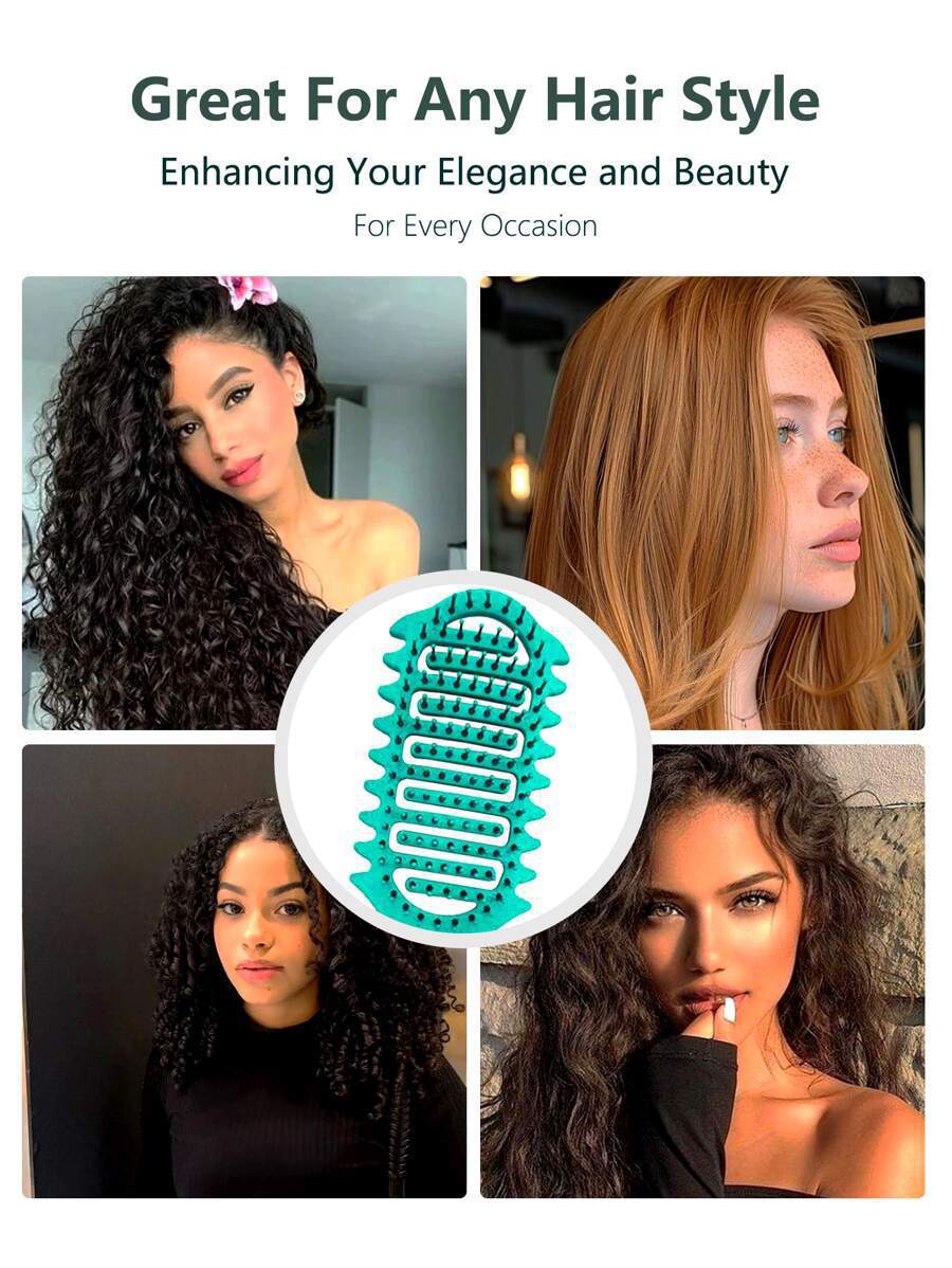Bounce Curl Defining Styling Comb Hair Styling Anti-Frizz No Tangles Curl DefineStylingBrush