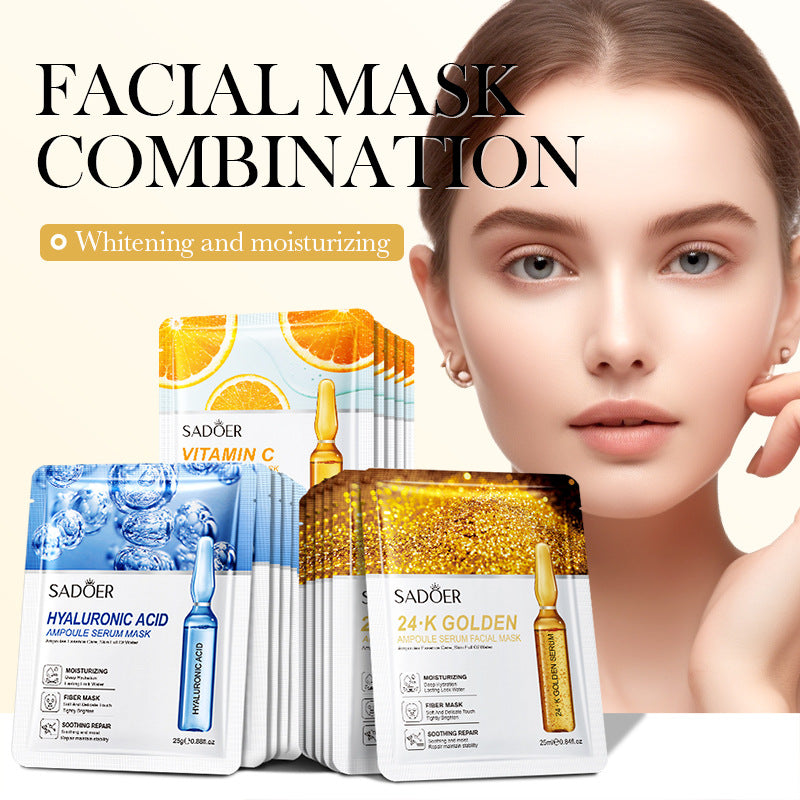 Full English Ampoule Essence Mask SADOER Hyaluronic Acid Hydrating Vitamin C Moisturizing  Wholesale