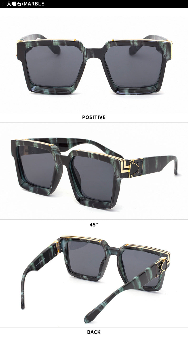 86229Large Frame Sunglasses for Women, European and American Internet Celebrity Style, 0k Fashionable Rich Men's Sunglasses sunglasses