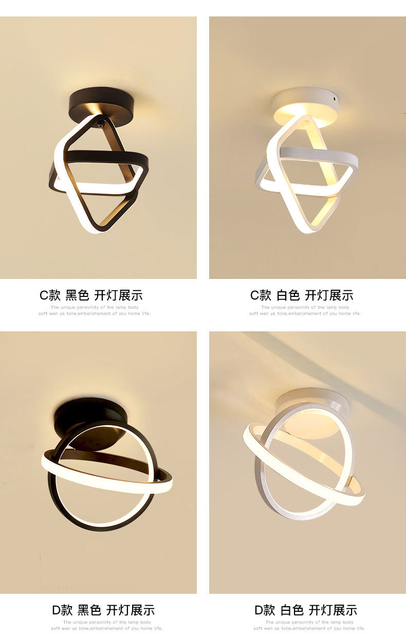 过道灯 入口走廊灯 铁艺楼梯灯 衣帽间LED吸顶灯 阳台灯 中山照明灯具