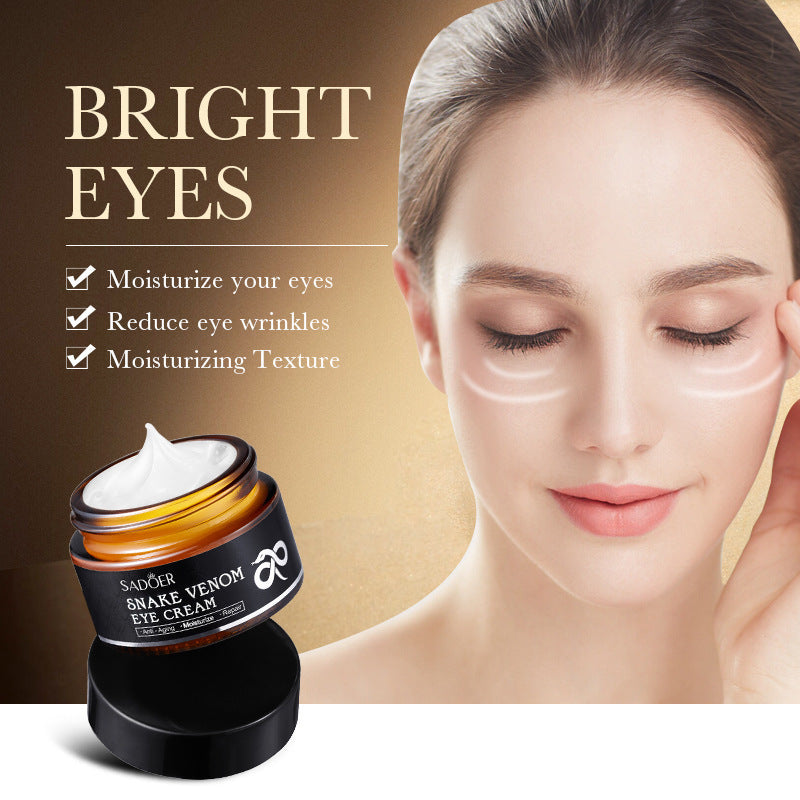 Full English Snake Venom Peptide Eye Cream SADOER Hydrating and Moisturizing Improves Dark Circles, Eye Bags, and Eye Wrinkles  Wholesale